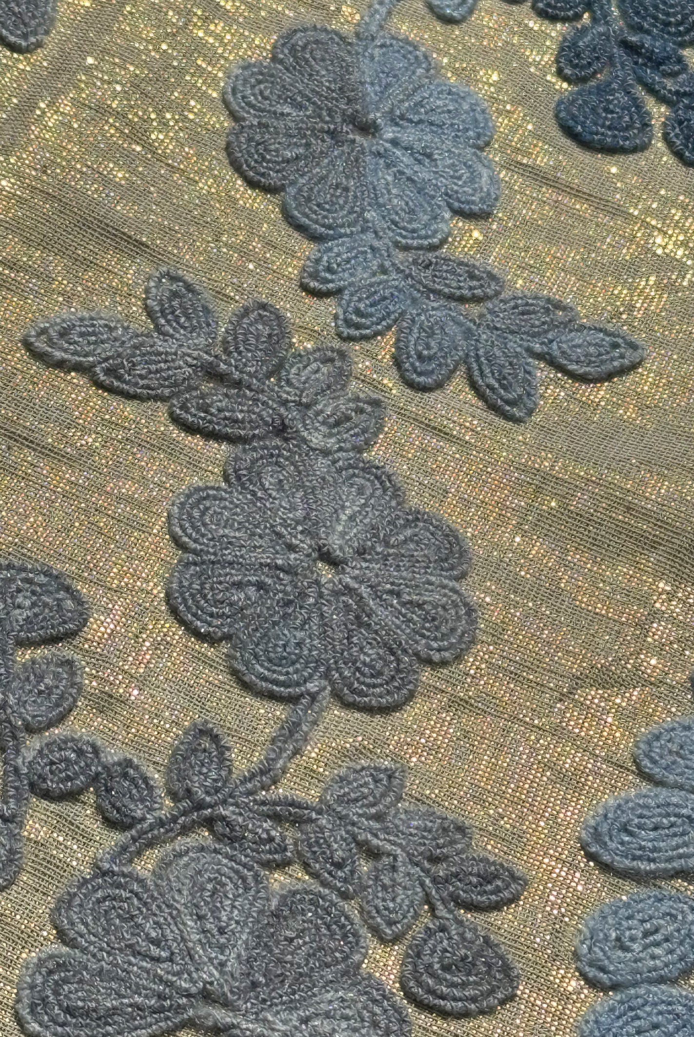 Close up of the space dye embroidery on the Oleander Dress