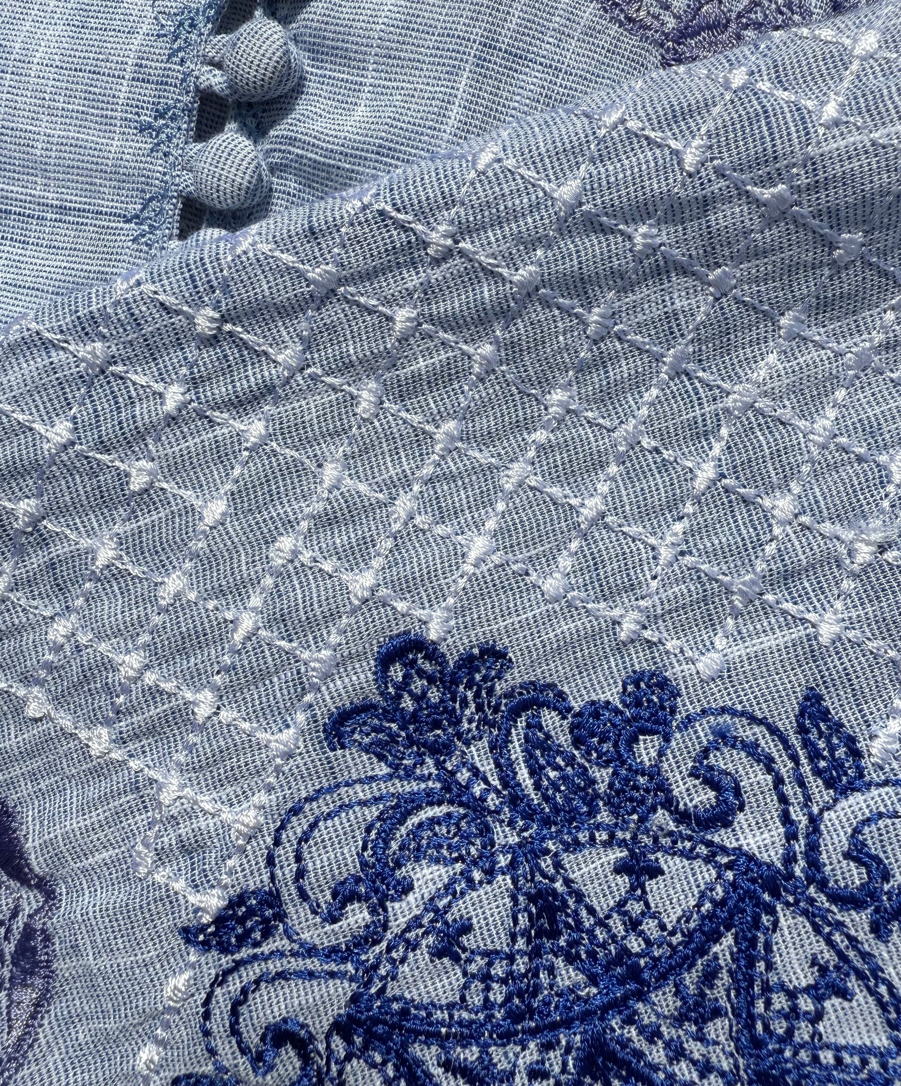 Close up of the Alder dress embroidery.