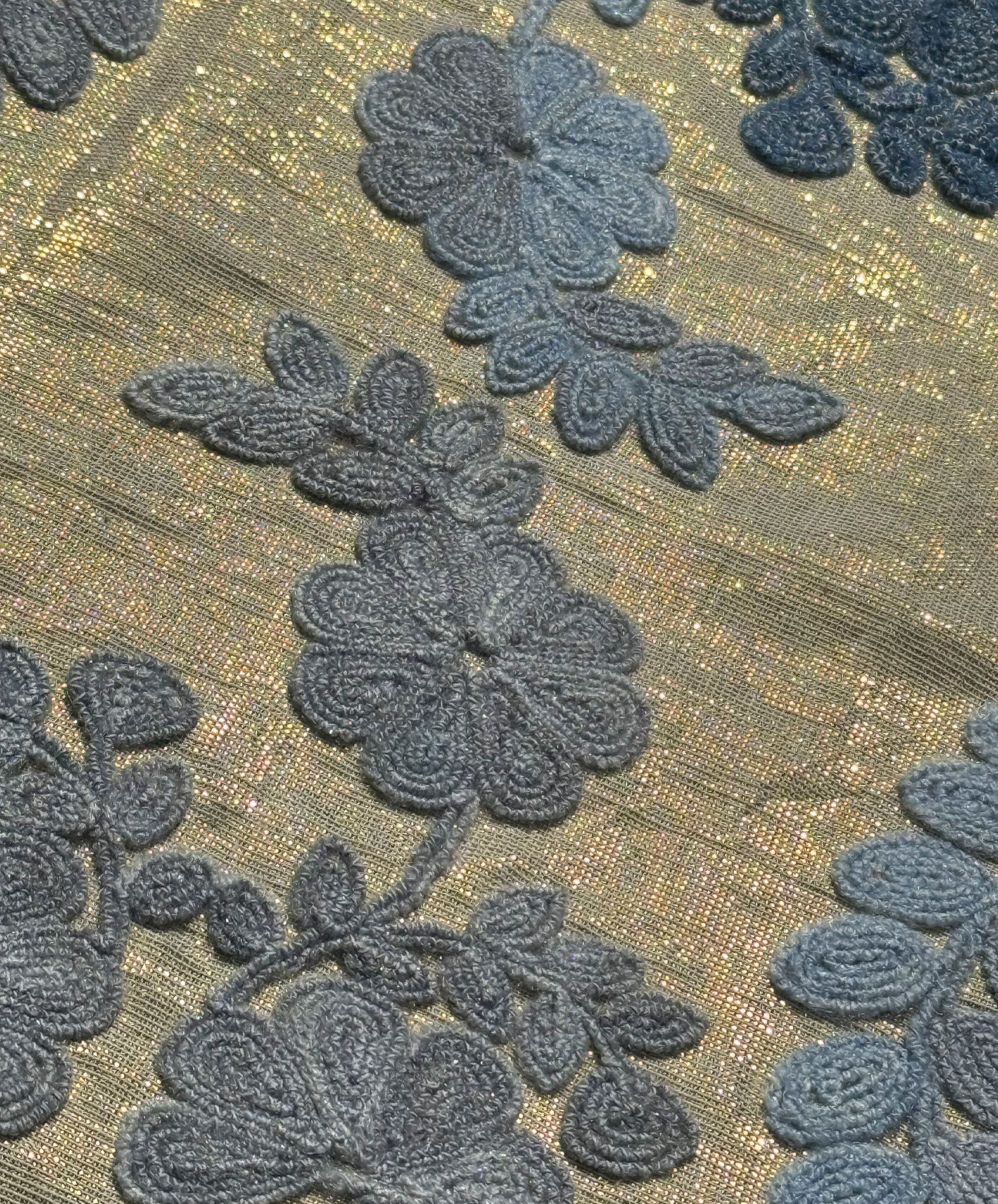 Close up of the space dye embroidery on the Oleander Dress
